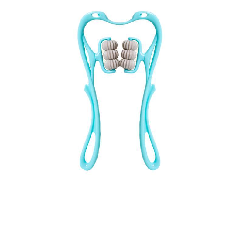 Cervical massager manual massage neck shoulder massager six-wheel massager clip neck artifact good shu fu
