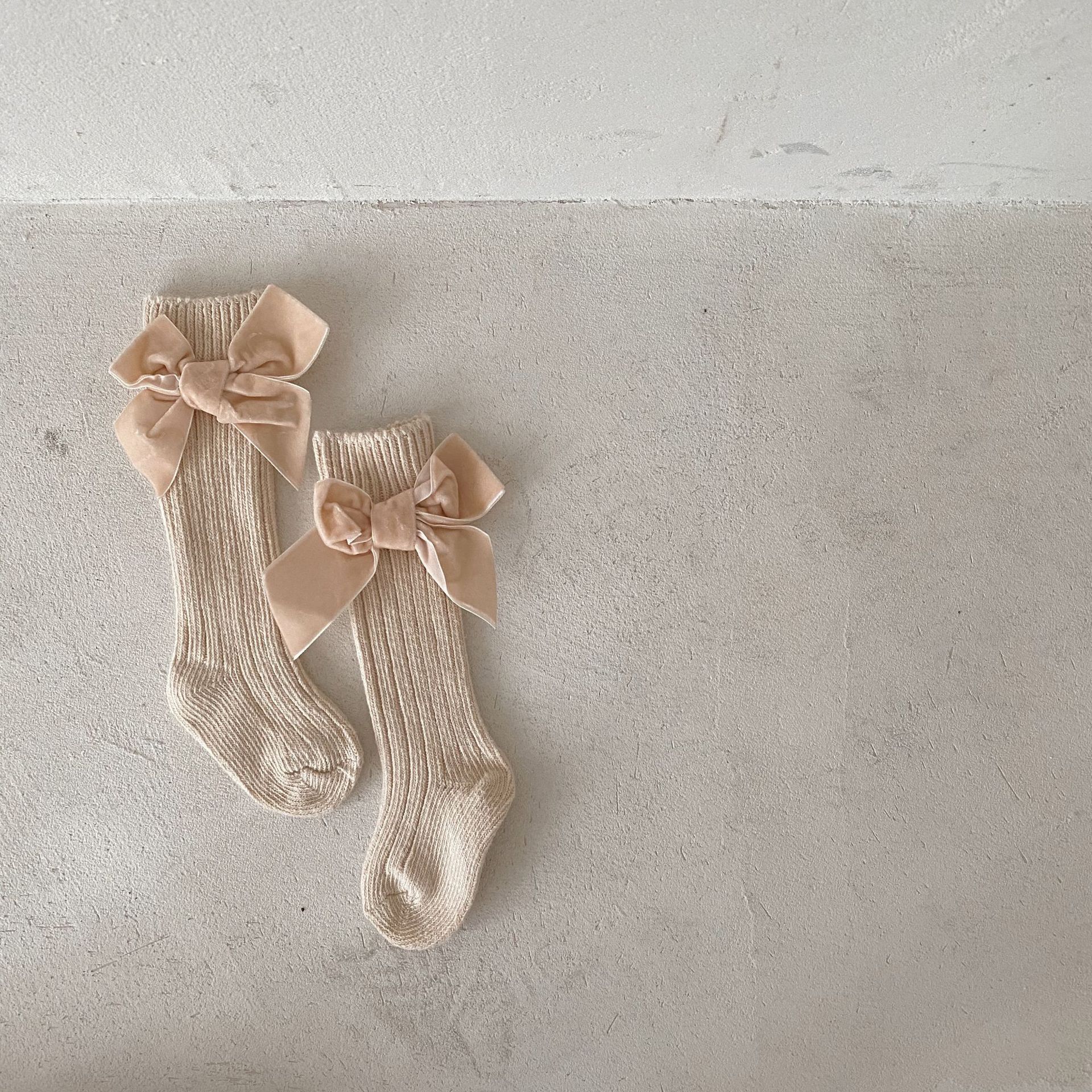 Children's socks stockings baby girl socks baby bowknot floor socks