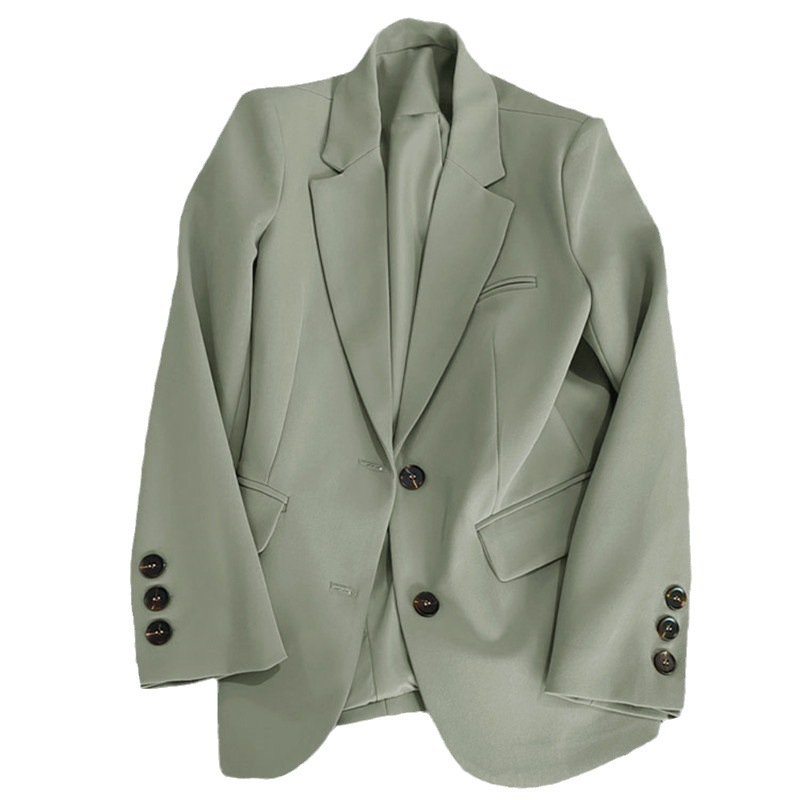 Brown Suit Jacket Women's Korean-style Loose Straight Elegant Slim 2023 Spring and Autumn New Small Suit Top