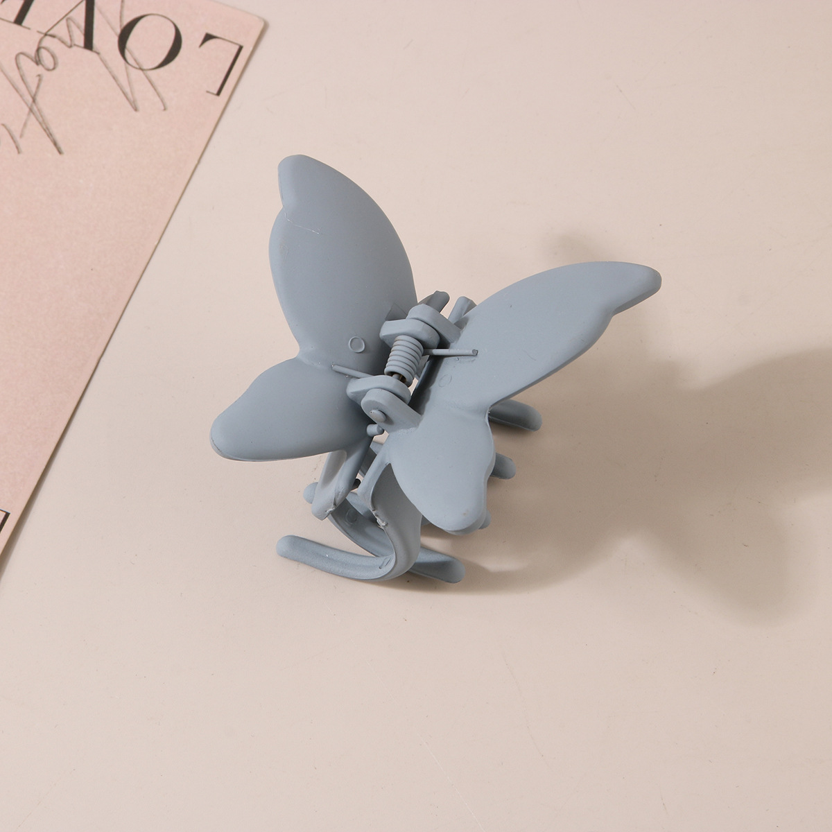 Nuovo fermaglio per capelli a forma di farfalla transfrontaliera, effetto vernice smerigliata, personalizzato, alla moda, con artiglio per la testa_voghion.com