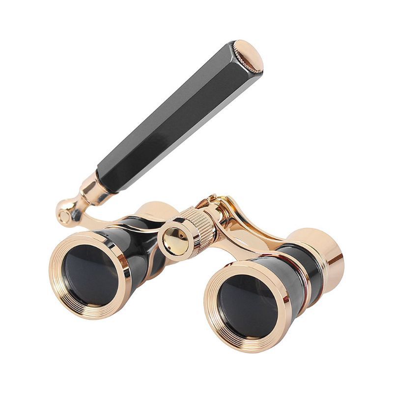 Factory wholesale 3x 25 drama telescope with handle ladies metal telescope to watch the game binoculars