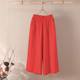 Summer Cotton and Linen Wide-leg Pants Women's Summer New Korean-style Loose plus size Casual Pants All-match Outer Wear Capri Pants