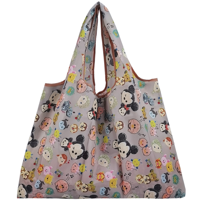 Cartoon supermarket shopping bag environmental protection portable shopping bag foldable portable large capacity Oxford cloth gift bag wholesale