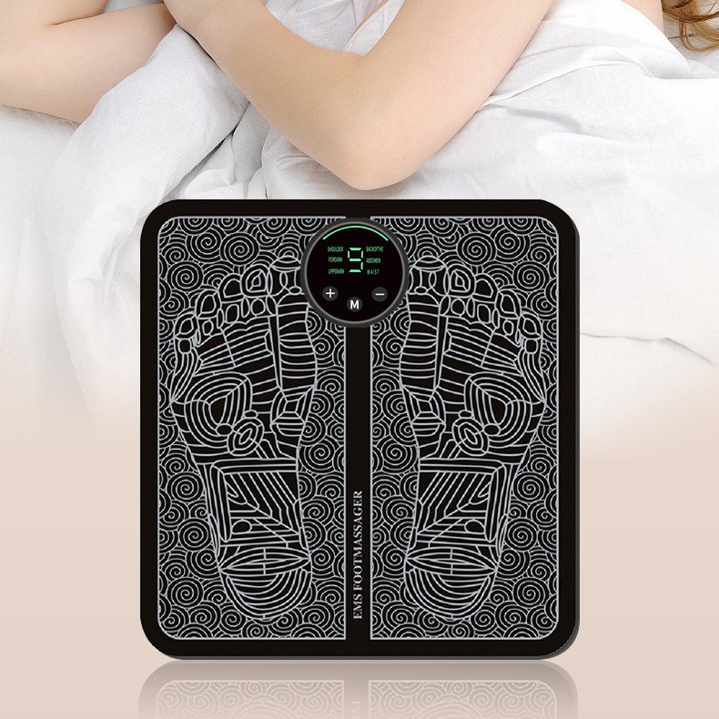 Foreign Trade Cross-border New Remote Control EMS Display Screen Massage Foot Pad Soot Acupoints Meridian Physiotherapy Home Foot Therapy Machine