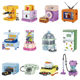 Square Orange Building Blocks Compatible with Lego Children's Educational Assembled Mini Appliances Boys Assembled Kitchen Appliances Model Toys