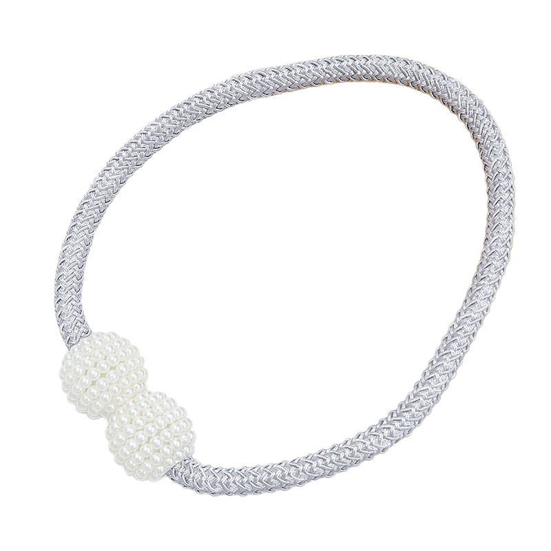 Factory spot a pair of pearl buckle creative curtain buckle strap rope curtain accessories curtain strap