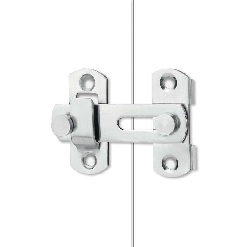 Punching punch-free 90-degree door buckle right angle lock sliding door sliding door latch door lock stainless steel buckle door bolt