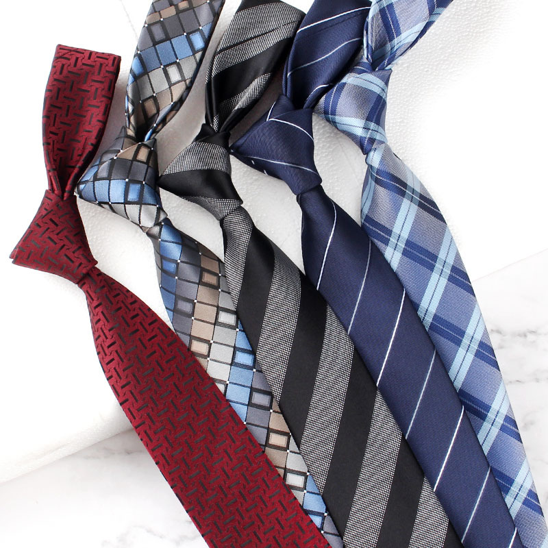 Fashion Casual Korean style narrow tie 6cm men's formal wear business administrative wedding striped hand tie tie in stock