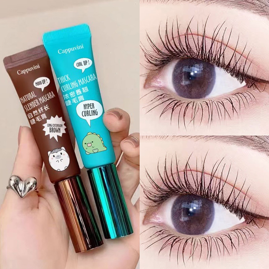 Cappuvini Small Animal Toothpaste Tube Mascara Waterproof Slim Long Curled Not Easy to Snoop Lasting Natural