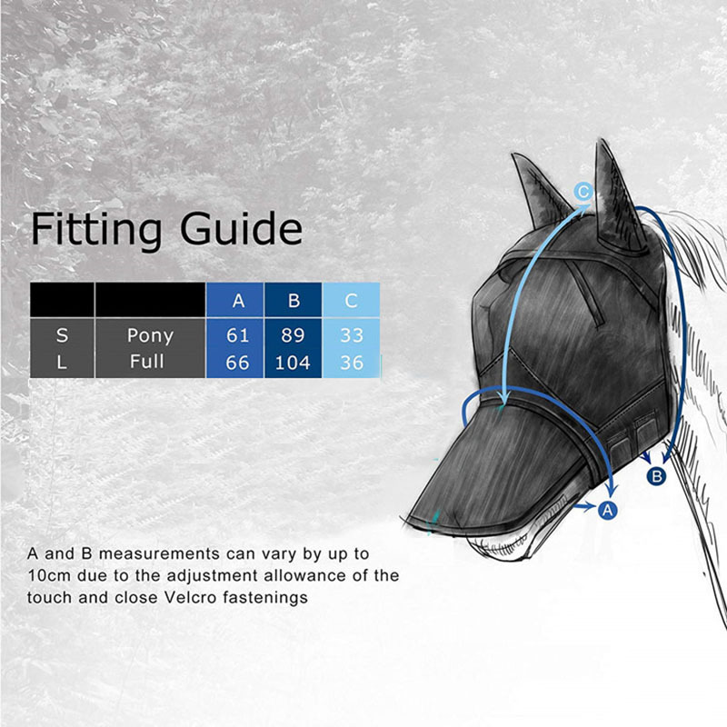 Amazon New Breathable Horse Mask Anti-mosquito Flies Horse Mask Equestrian Supplies Shenzhen Factory Spot Seconds