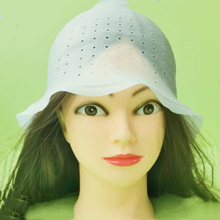 Punch-free hole silicone dyeing cap one-hole round hole hair dyeing cap hair treatment cap silicone hair dyeing cap dyeing hair