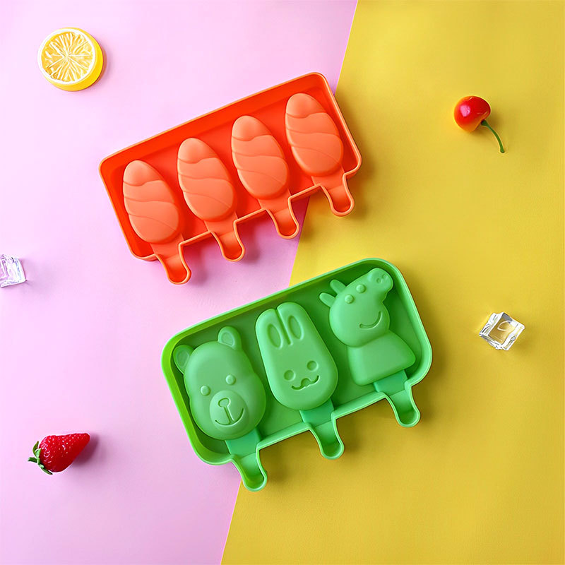 Handmade DIY ice cream with lid food grade silicone mold popsicle popsicle making tools more than in stock optional