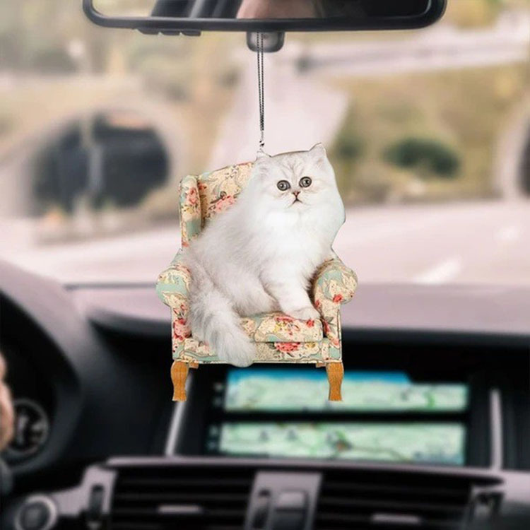 Cute cat car kitten pendant small lazy cat sleeping sofa car hanging Car Rearview Mirror decorations