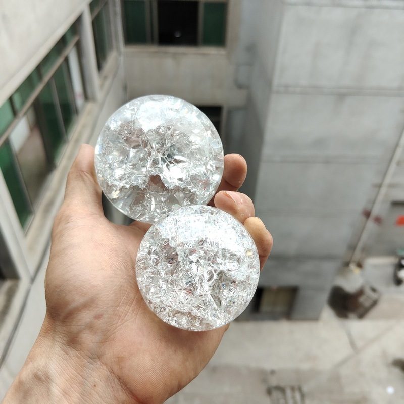 氷裂球水晶ガラス玉装飾用品築山噴水クラック流水盆栽工芸品置物|undefined