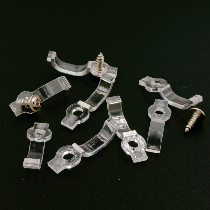LED裸板スリーブシリコンランプ固定クリップ付き8mm 10mm 12mm透明スリーブゴム留め具|undefined