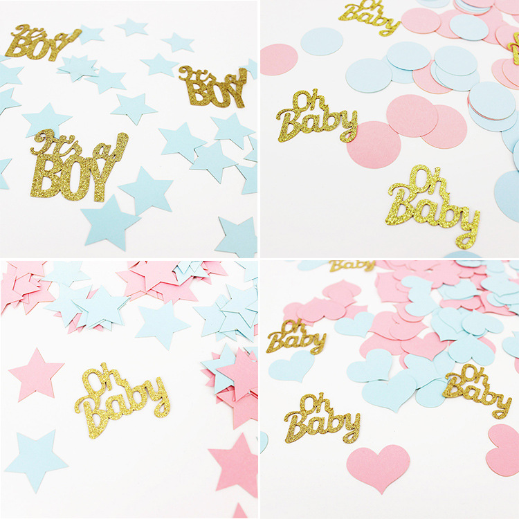 baby shower confetti baby sex party decoration confetti gift packaging DIY supplies