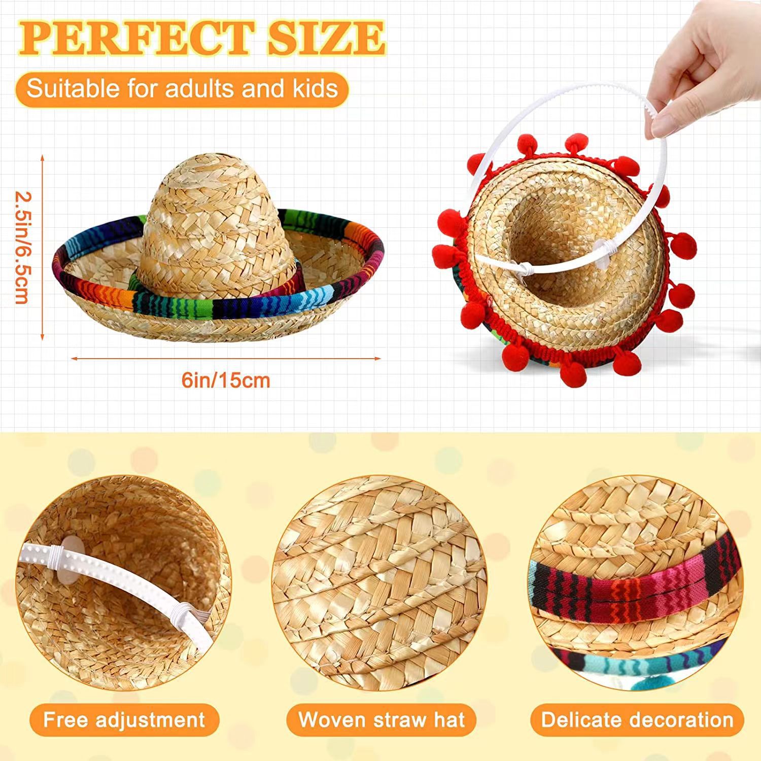 Cross-border Amazon Carnival Halloween Hat Birthday Party Supplies Adult Children Mexican Pet Hat