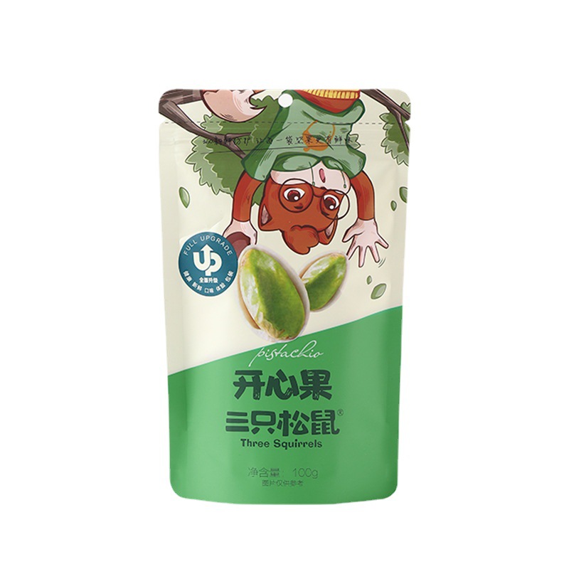 One-piece delivery three squirrel pistachio 100 g/bag primary color non-bleached nuts casual snacks dried fruit Free Shipping