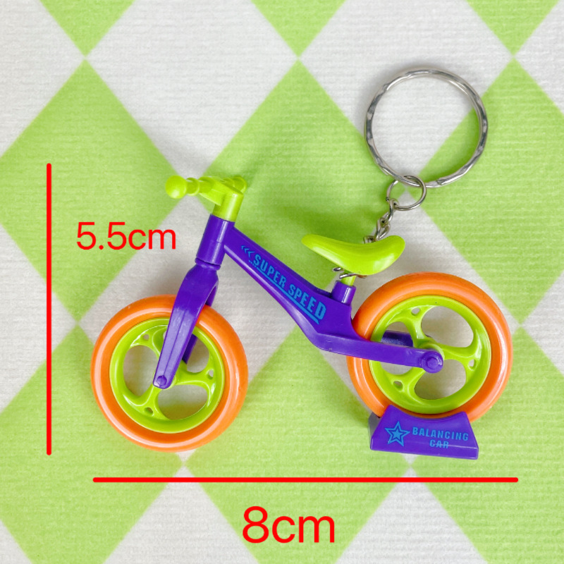 Self-assembled toy mini bicycle boutique key chain balance car ornaments small gift stall boutique wholesale