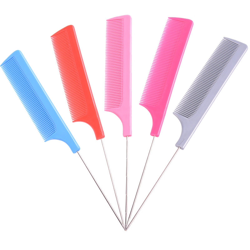 New Style Hairdressing Comb Sharp Tail Comb Plastic Steel Needle Pp Material Dense Teeth Available In Stock For Wholesale