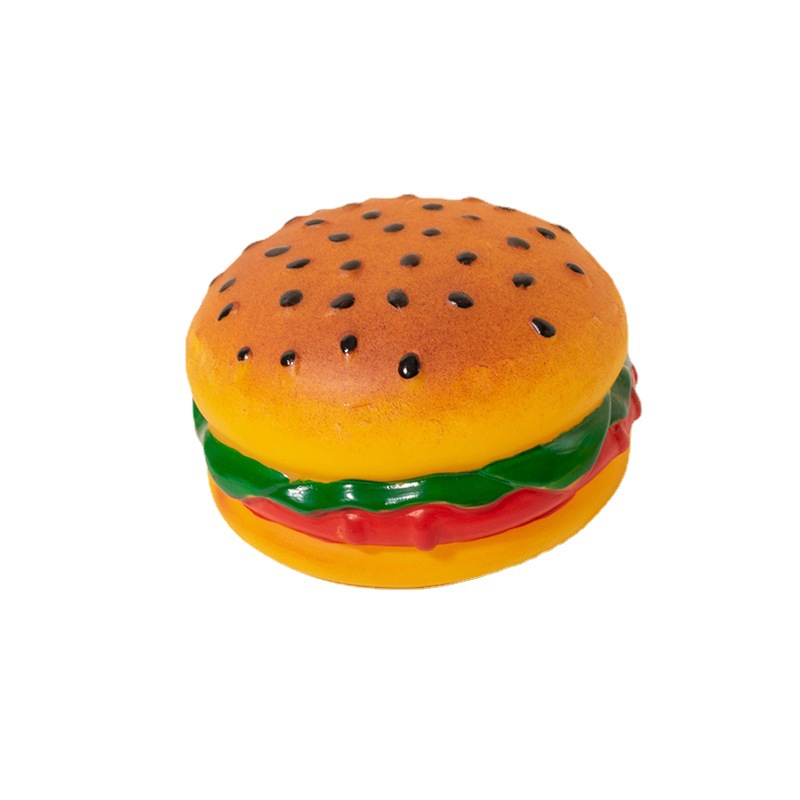 Yiwu vinyl pet toy simulation food series sound hamburger chicken leg carrot dog toy suit wholesale