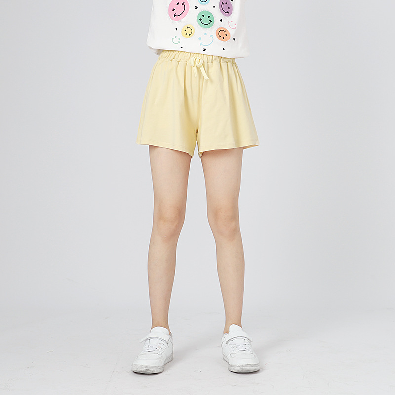 Children's Pants Summer Korean Style New Girls Casual Shorts Big Kids Bow Solid Color Pants Girls' Shorts for Hair