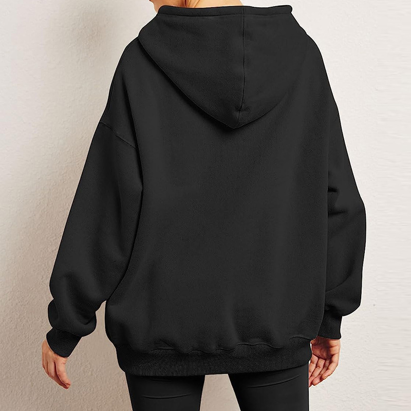 Amazon Europe and the United States cross-border foreign trade independent station 2024 new women's spring and autumn hooded sweater casual pocket jacket