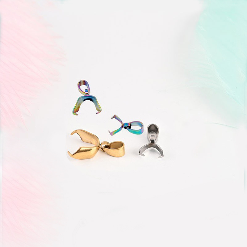 Factory wholesale vacuum plating gold stainless steel vintage jade jewelry crystal pendant melon buckle jewelry accessories