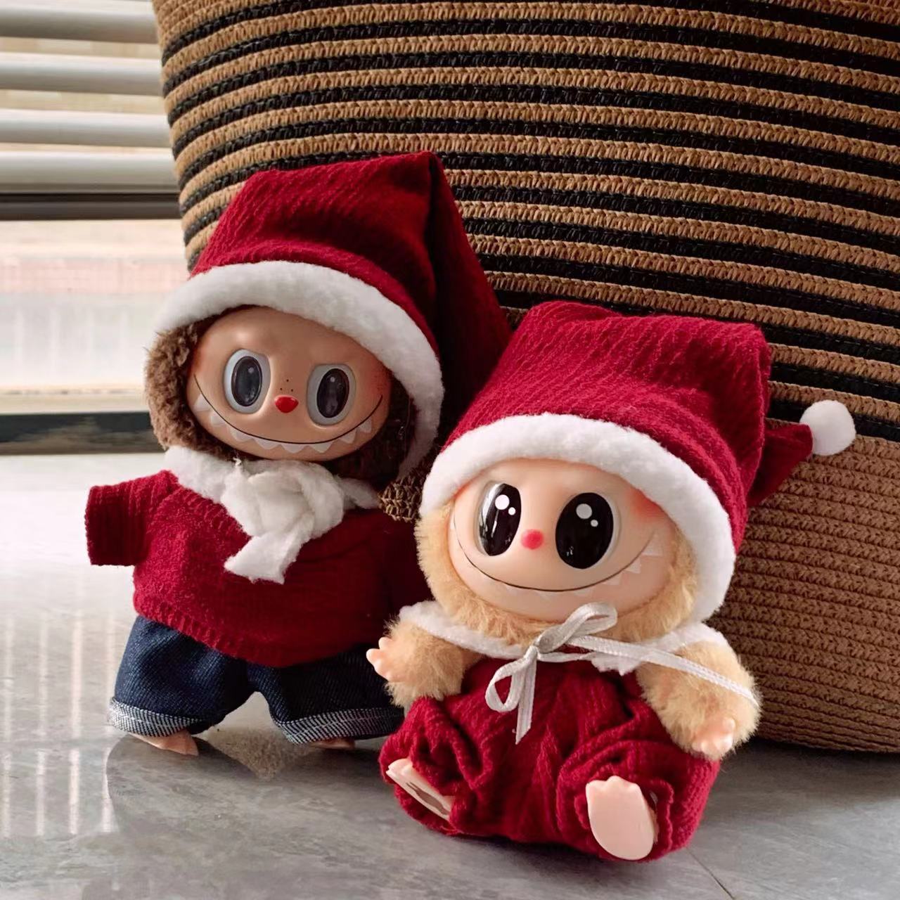 Only clothes] Christmas second generation blind box Labubu clothes Labubu standing posture sitting party series baby clothes adorable