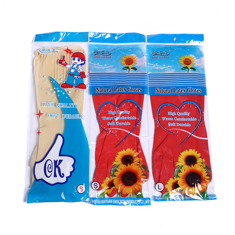 Factory supply 38cm household latex gloves kitchen cleaning latex gloves wholesale supply latex gloves
