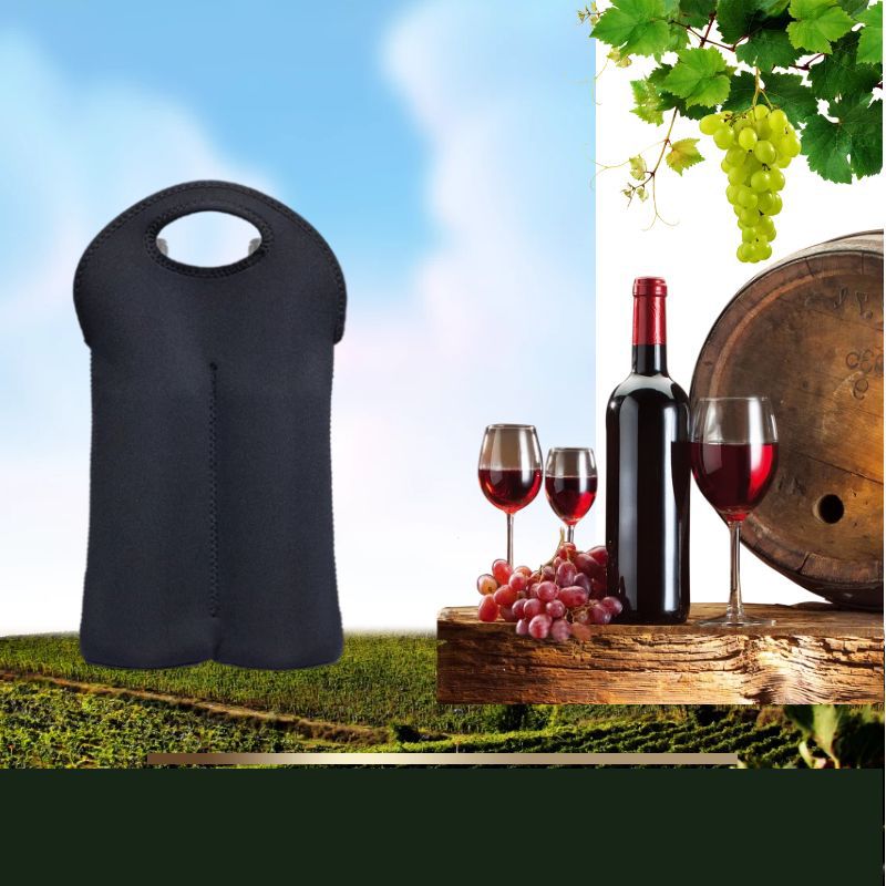Red Wine Bottle Cover Diving Material Amazon Portable 750ml Portable Insulation Double Champagne Bottle Protective Cover in Stock