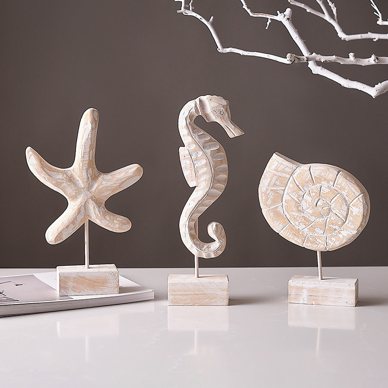 Home Decorations Starfish Hippocampus Conch Living Room Wine Cabinet Decoration Ocean Theme Restaurant Decoration