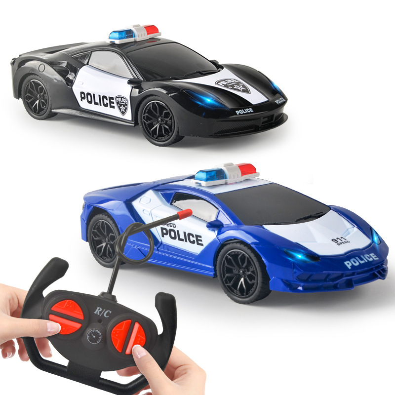 Electric remote control drift sports car children off-road racing car remote control car night market lights police car 3 years old boy gift