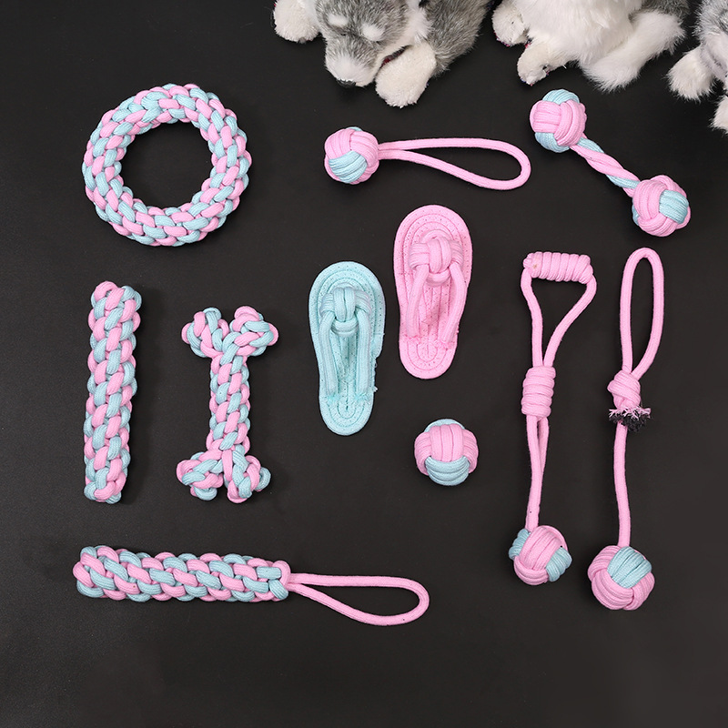 Factory Cotton Rope Molar Dog Toy Vent Bite Resistant Toy Knot Pet Cotton Rope Toy Set Pet Toys