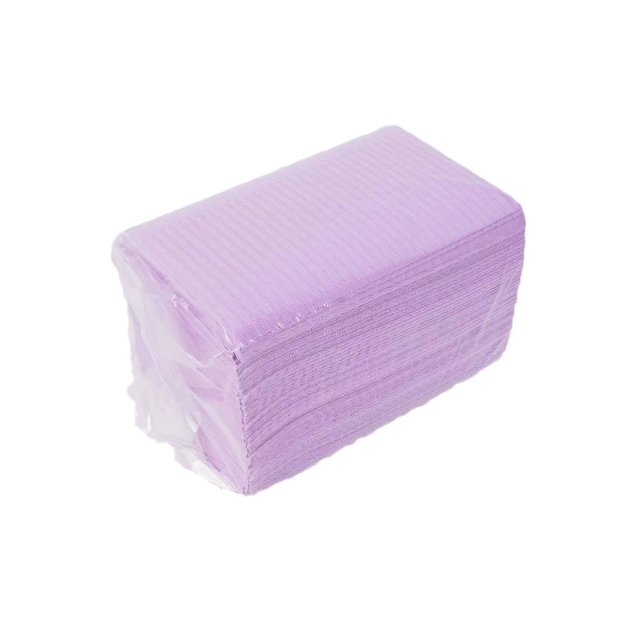 Disposable nail tablecloth 50 pieces white powder Yellow Blue Green Purple two pieces of paper one film nail disposable table mat towel