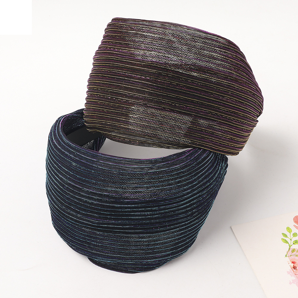 Wide brim bright silk hairband Korea white hair cover broken hair with tooth headband headdress hair band hairpin hair accessories wholesale cross-border