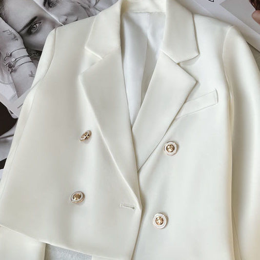 Short Women's Small Suit Jacket Women's Autumn 2024 New Style Small Elegant Casual All-match Small Suit Jacket