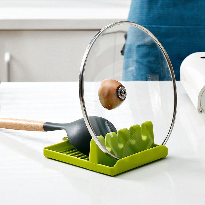 Multi-functional kitchen pot lid Spatula rack drain spoon chopsticks storage rack plastic floor household complete table top