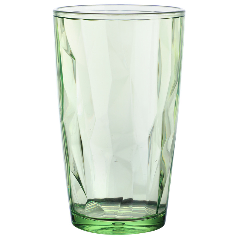 High-grade plastic PC acrylic color diamond water cup high temperature resistant leisure ktv drinking cup restaurant round Cup