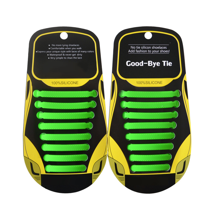 Factory supply small wholesale lazy silicone shoelaces I-shaped casual sports shoes Joker elastic creative shoelaces