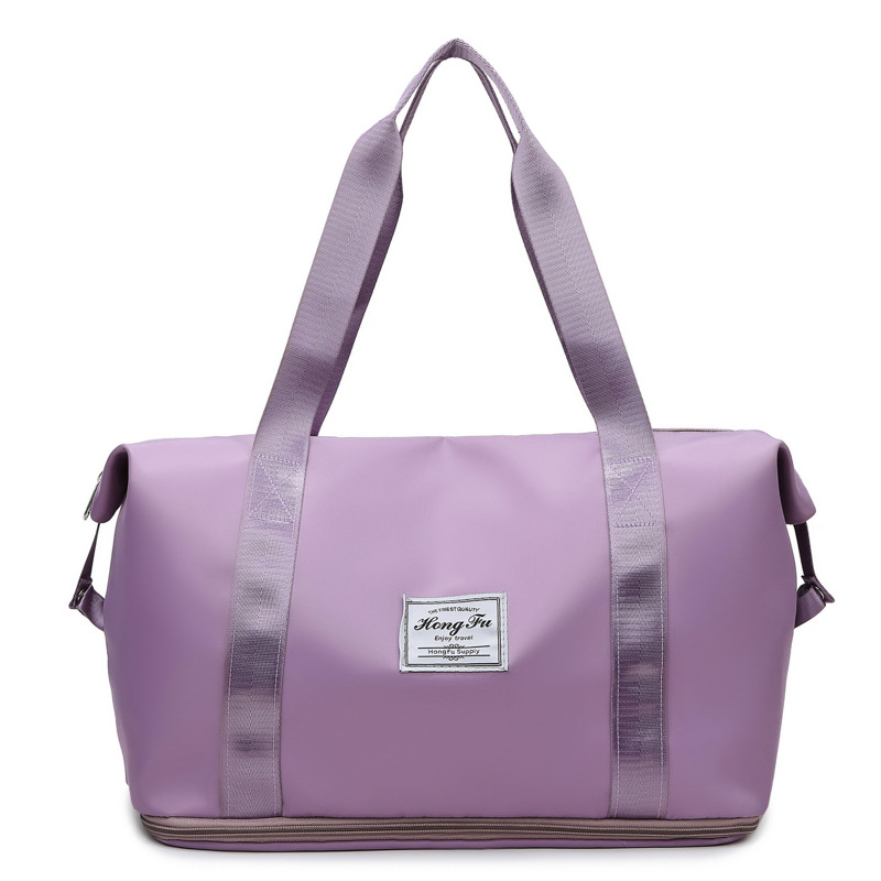 Wet and Dry separation sports portable shoulder bag yoga fitness bag large capacity folding travel bag trolley case women's bag