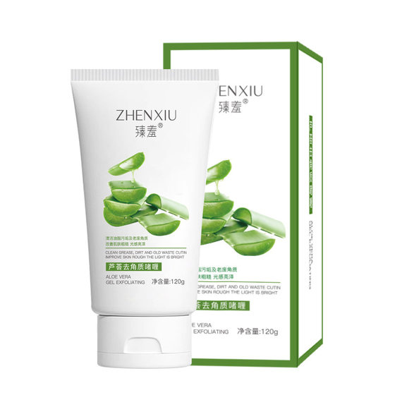 Zhenyan aloe exfoliating gel Body Exfoliating blackhead deep cleansing pore exfoliating gel scrub cream