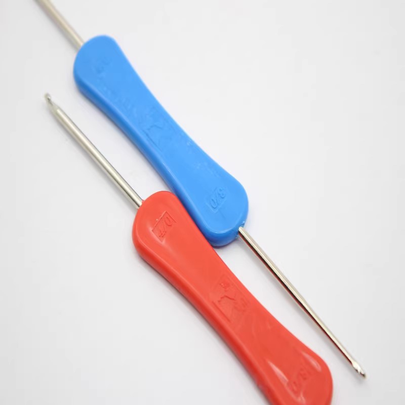 Wool knitting DIY double head crochet 2 head size sewing needle big head plastic wool toy crochet tool