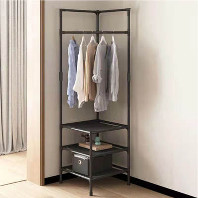 Simple coat rack corner hanger floor bedroom corner home clothes storage hanging clothes corner clothes rack