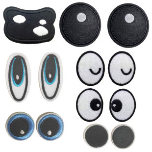 diy handmade cloth doll eye accessories cloth patch patch cartoon pet doll eye decoration shoes wholesale