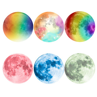 Rainbow moon spot wholesale 30 green luminous film Moon PVC wall stickers 30cm blue luminous moon
