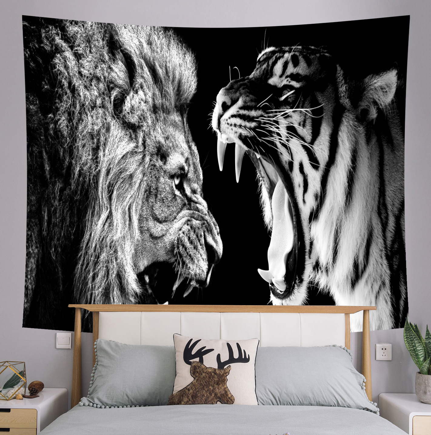 European and American Style Dark Black and White Simple Tapestry ins Amazon Hot Tarot Sun Hanging Cloth Wall Decorative Cloth