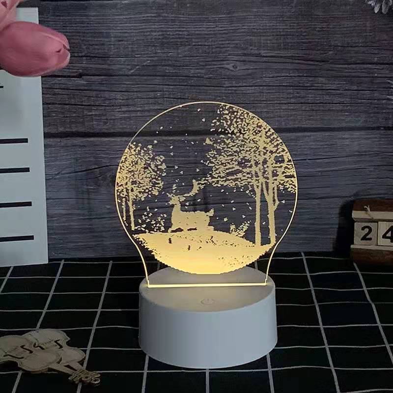 Креативный Подарок Подключите 3d Ночной свет Студент Детский день рождения подарок мультфильм Прикроватная атмосфера светодиодная зарядная настольная лампа