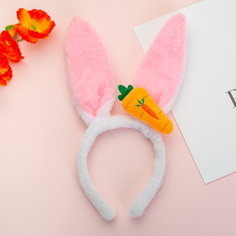 Children's Day Performance Rabbit Dance Hairband Easter Rabbit Ear Headwear Carrot Rabbit Hairband Rabbit Hair Accessories