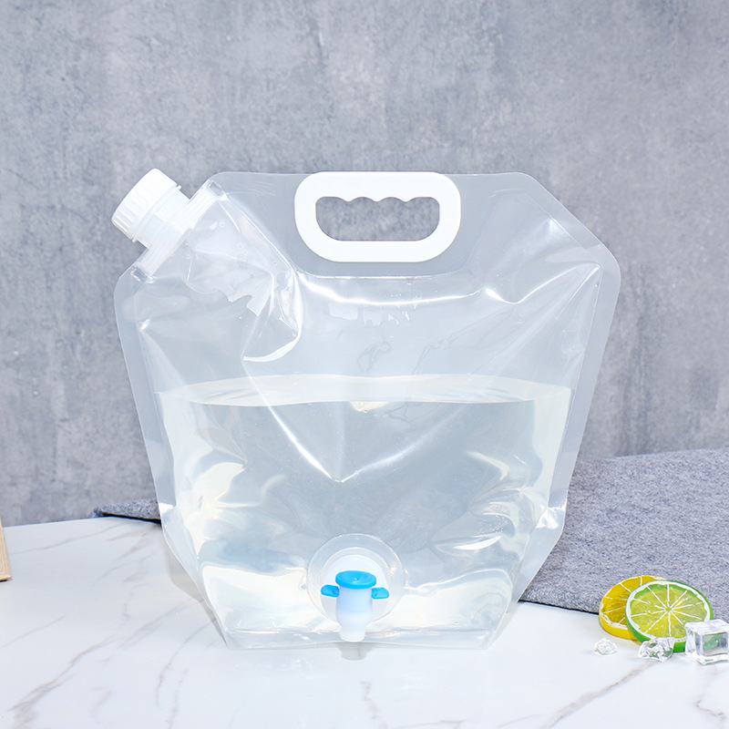 Outdoor Mountaineering Travel Sports Plastic Bucket Camping Water Bag Bag Portable Folding Water Bag Large Capacity Valve
